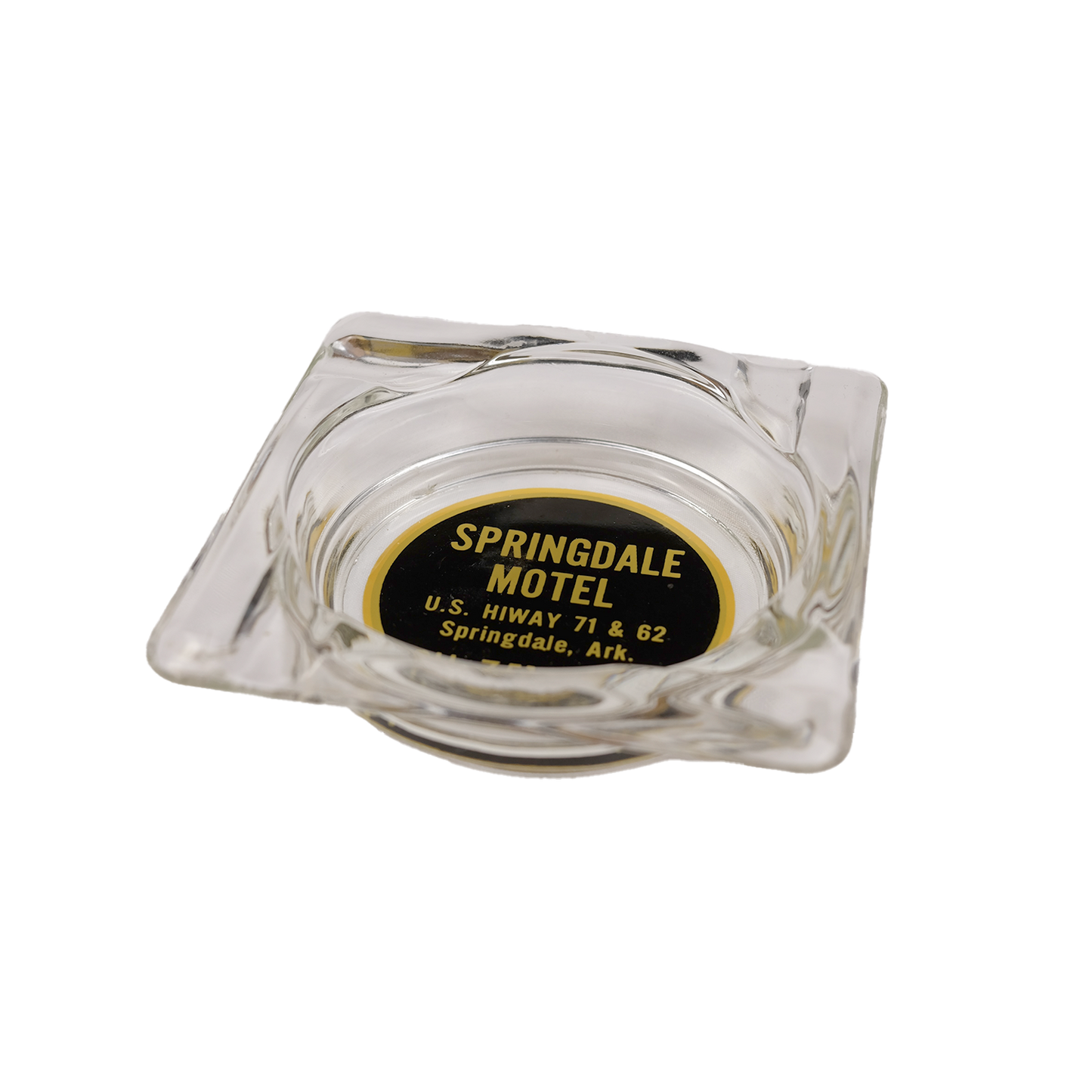 Springdale Motel Glass Ashtray