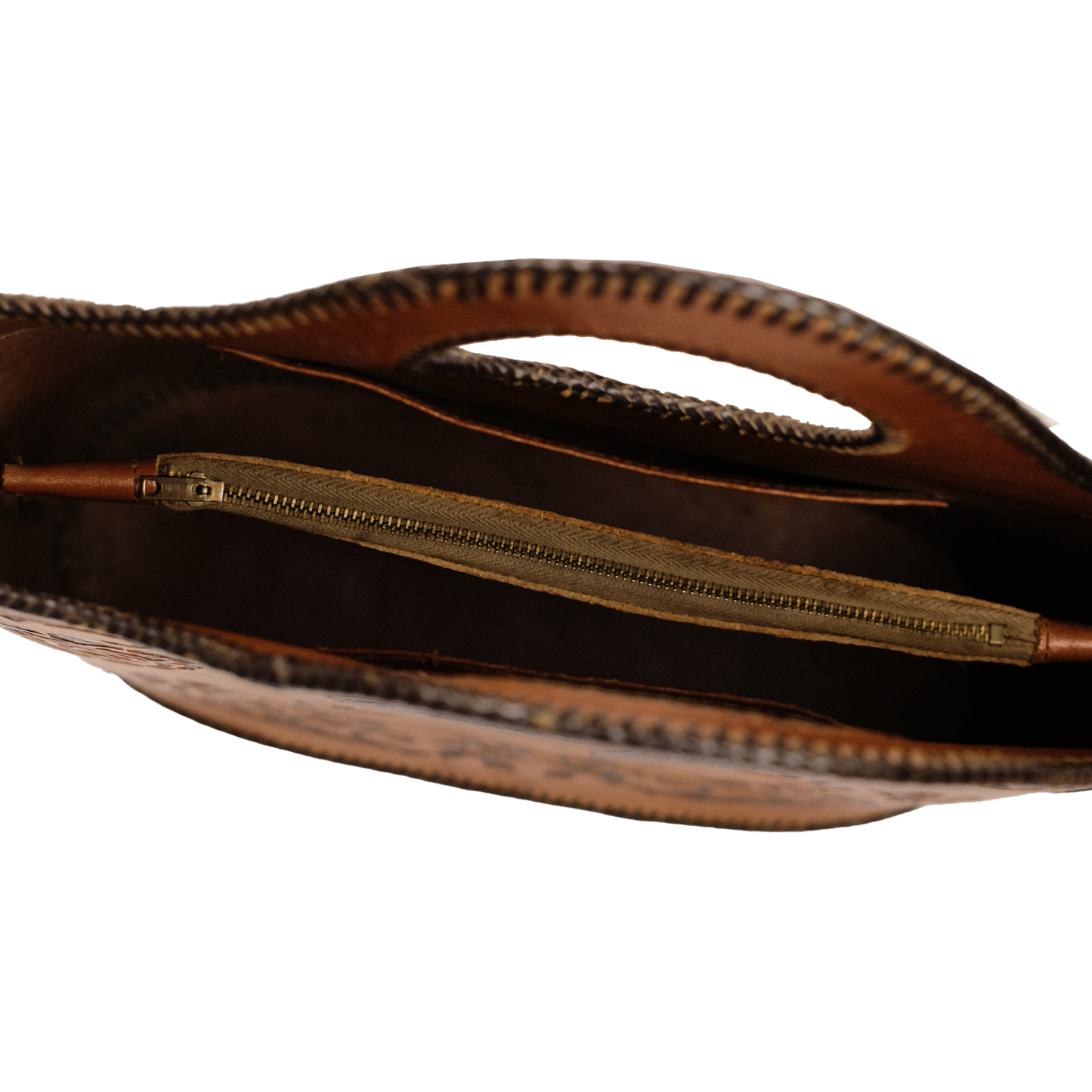 Tooled Leather Horse Tote