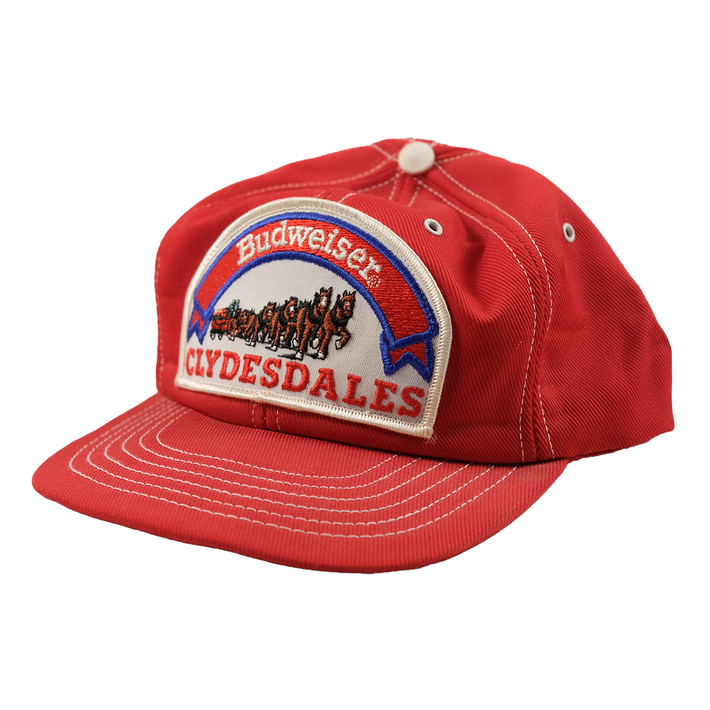 Vintage Budweiser Clydesdale Red Arch Trucker Cap