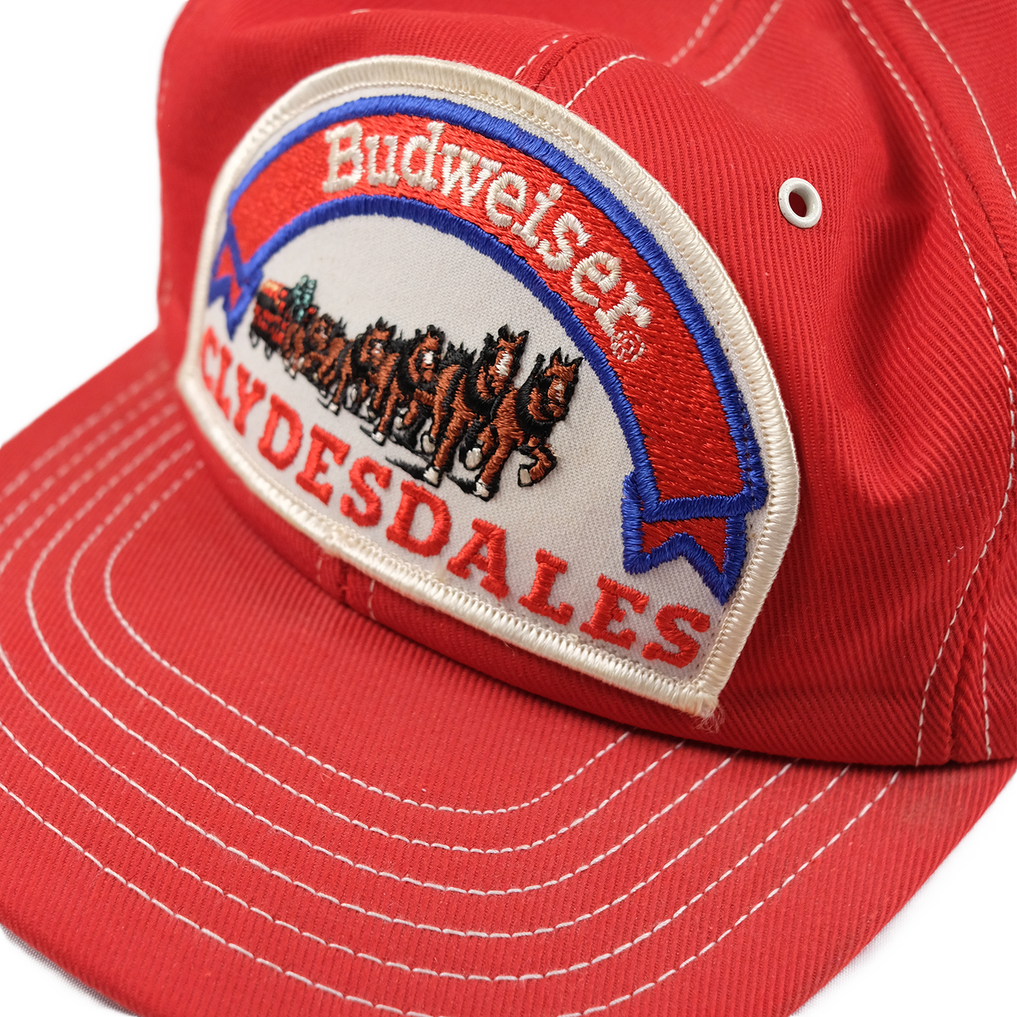 Vintage Budweiser Clydesdale Red Arch Trucker Cap