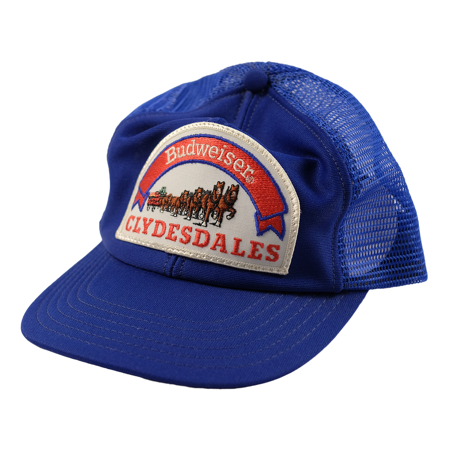 Vintage Budweiser Clydesdale Blue Arch Trucker Cap