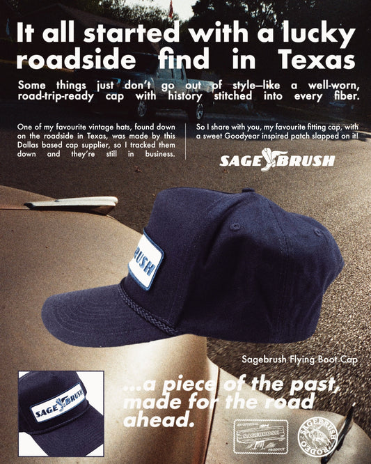 It all started with a lucky roadside find in Texas: The Sagebrush Flying Boot Cap
