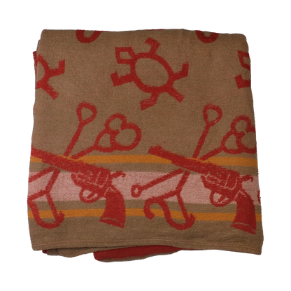 1950s Guns, Bulls & Branding Irons Camp Blanket