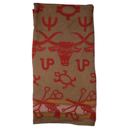 1950s Guns, Bulls & Branding Irons Camp Blanket