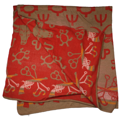 1950s Guns, Bulls & Branding Irons Camp Blanket