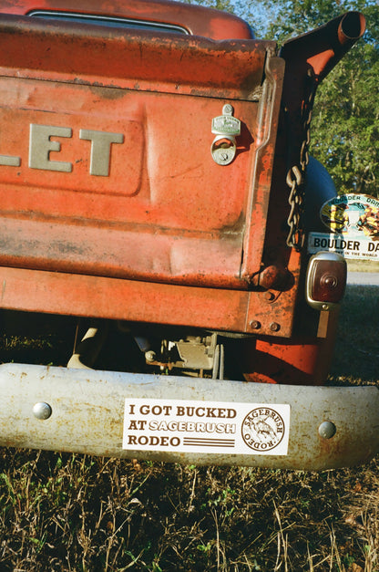 "I GOT BUCKED" Bumper Sticker