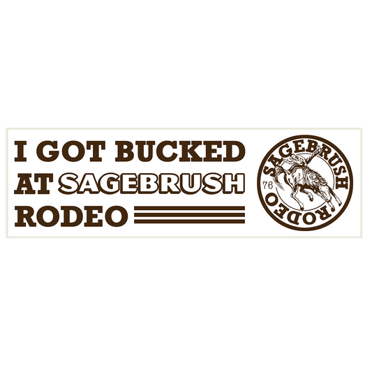 "I GOT BUCKED" Bumper Sticker
