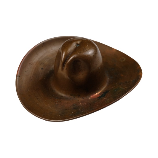 Fred Harvey Era Copper Cowboy Hat Ashtray