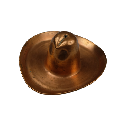 Fred Harvey Era Copper Cowboy Hat Ashtray