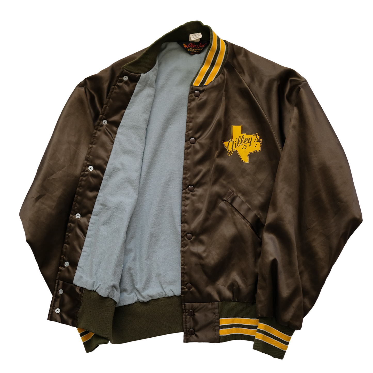 Gilley's Brown Satin Bomber Jacket