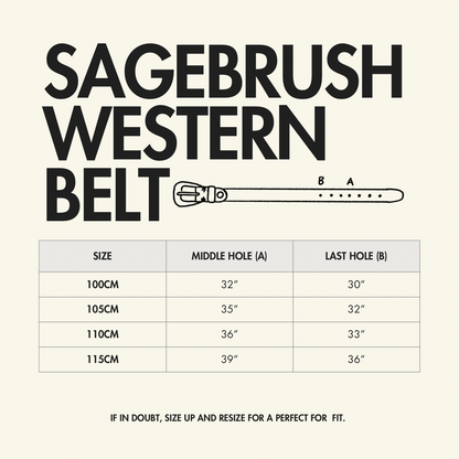 Sagebrush Cognac Western Belt