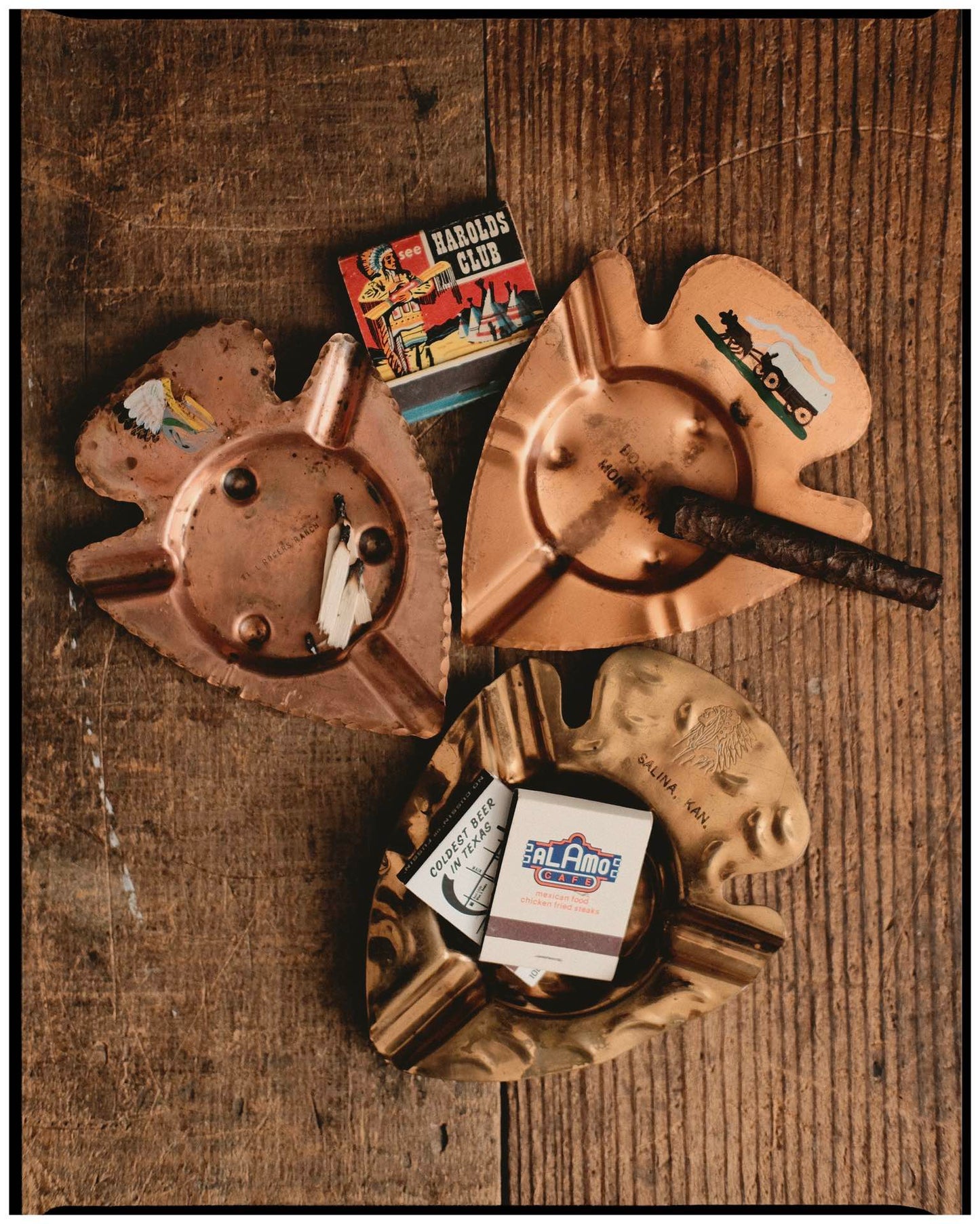 Bozeman, Montana Arrowhead Copper Ashtray