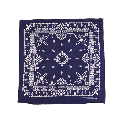 Navy Boot Flower Bandana