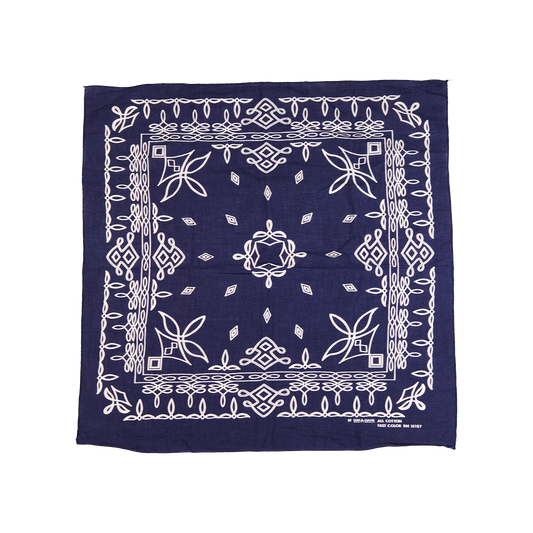 Navy Boot Flower Bandana