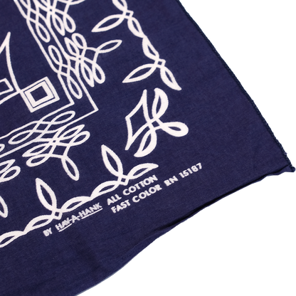 Navy Boot Flower Bandana