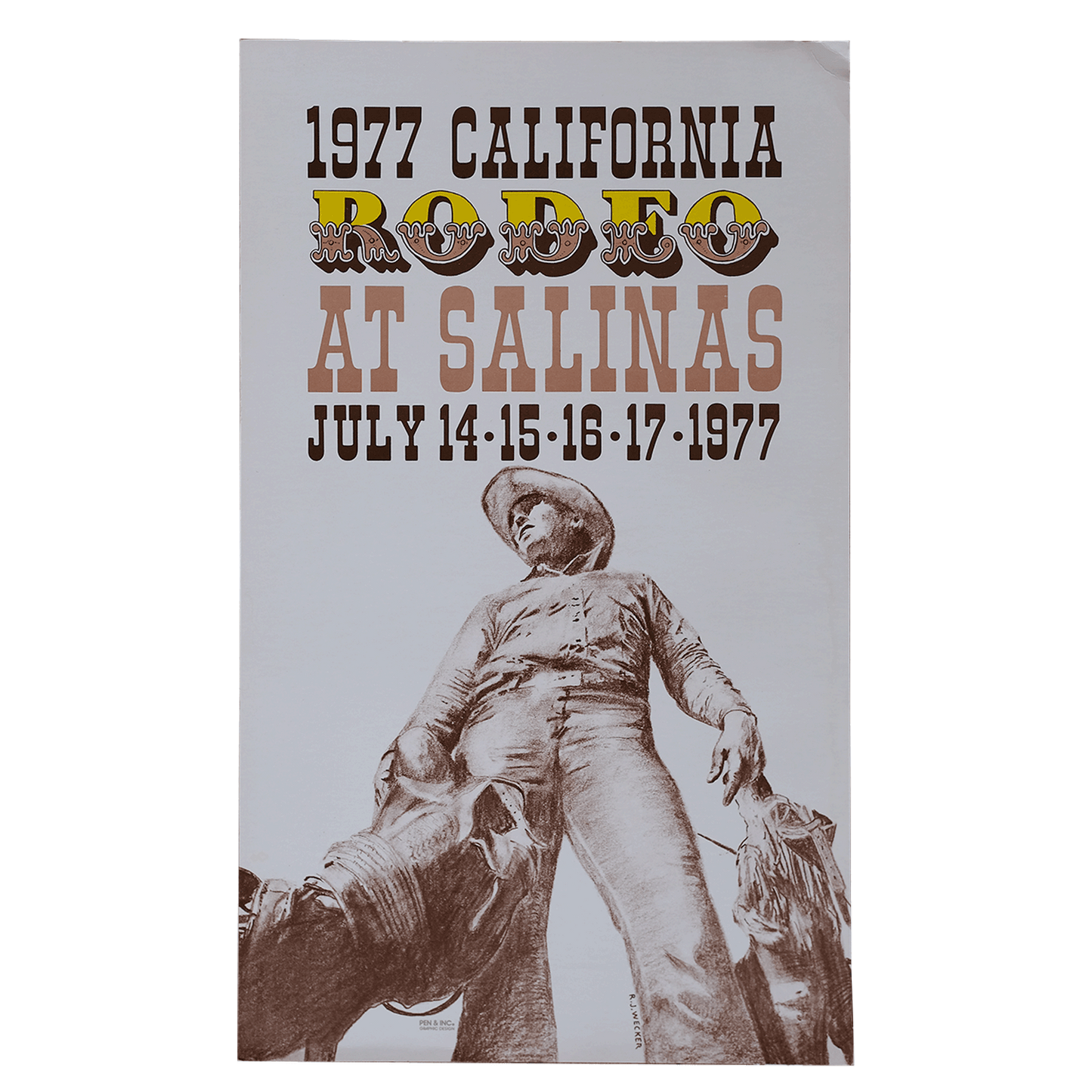 Salinas California Rodeo July 1977 Poster