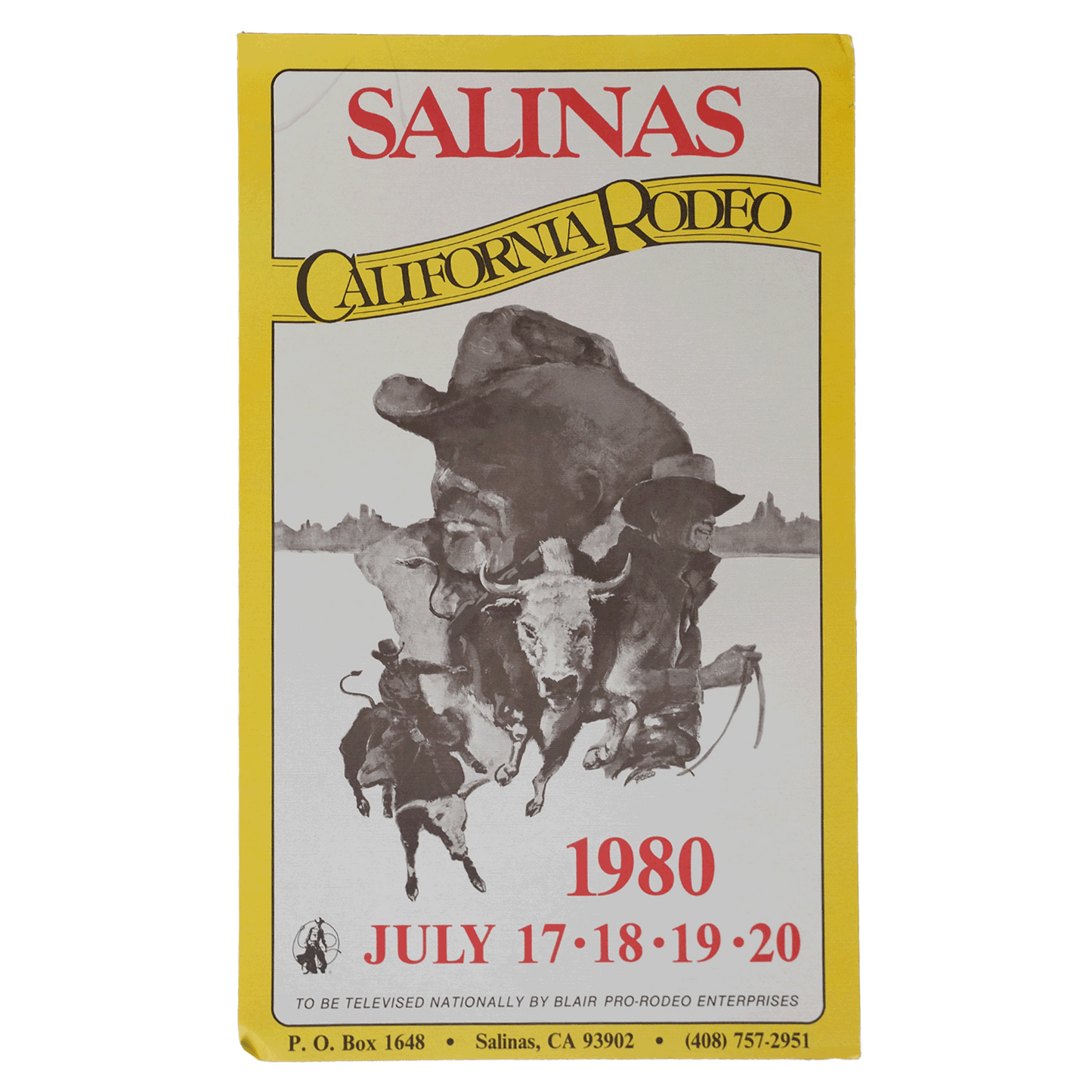 Salinas California Rodeo July 1980 Poster