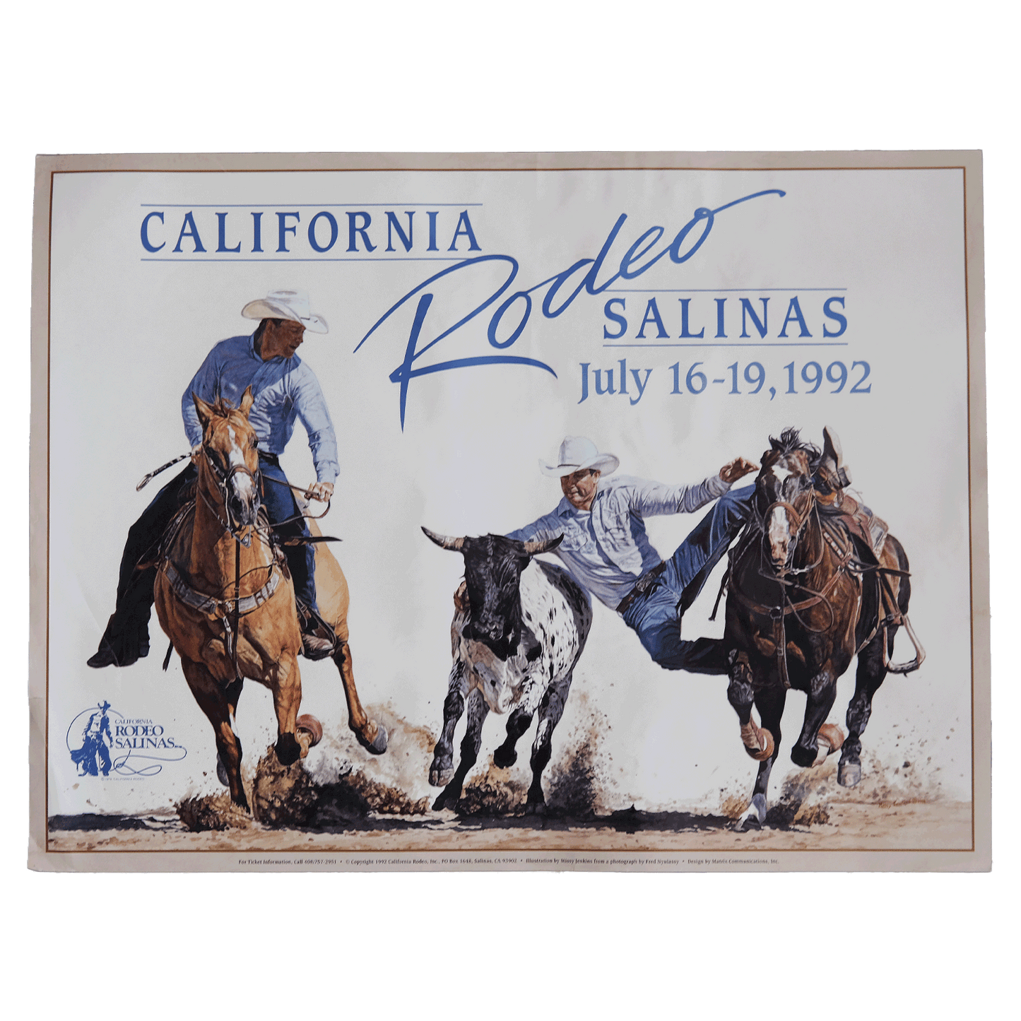 Salinas California Rodeo July 1992 Poster