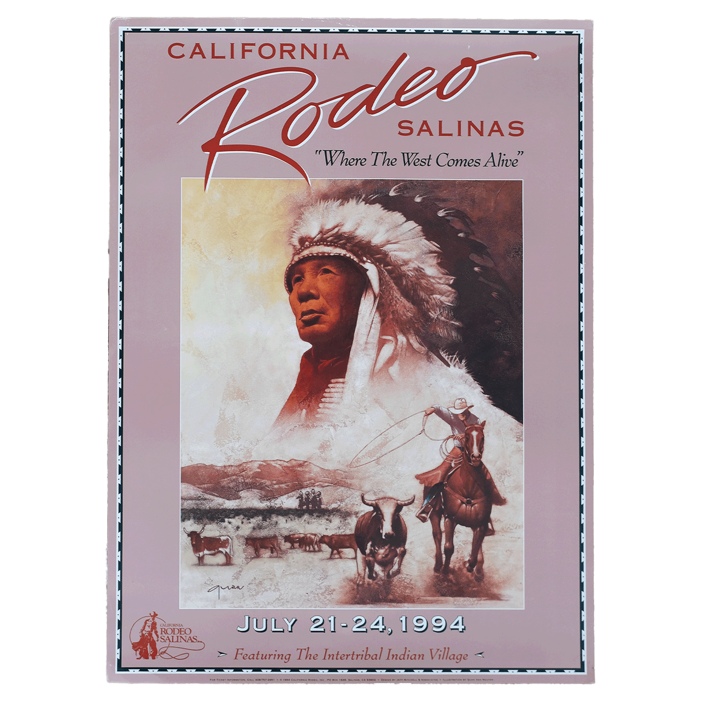 Salinas California Rodeo July 1994 Poster