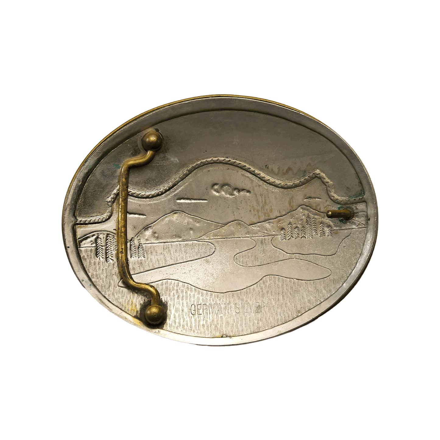 Silver Bull Riding Rodeo Buckle