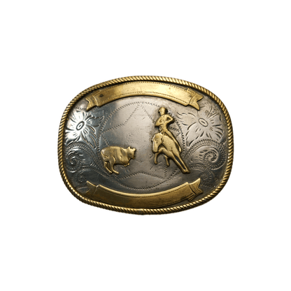 Silver Roping Rodeo Buckle