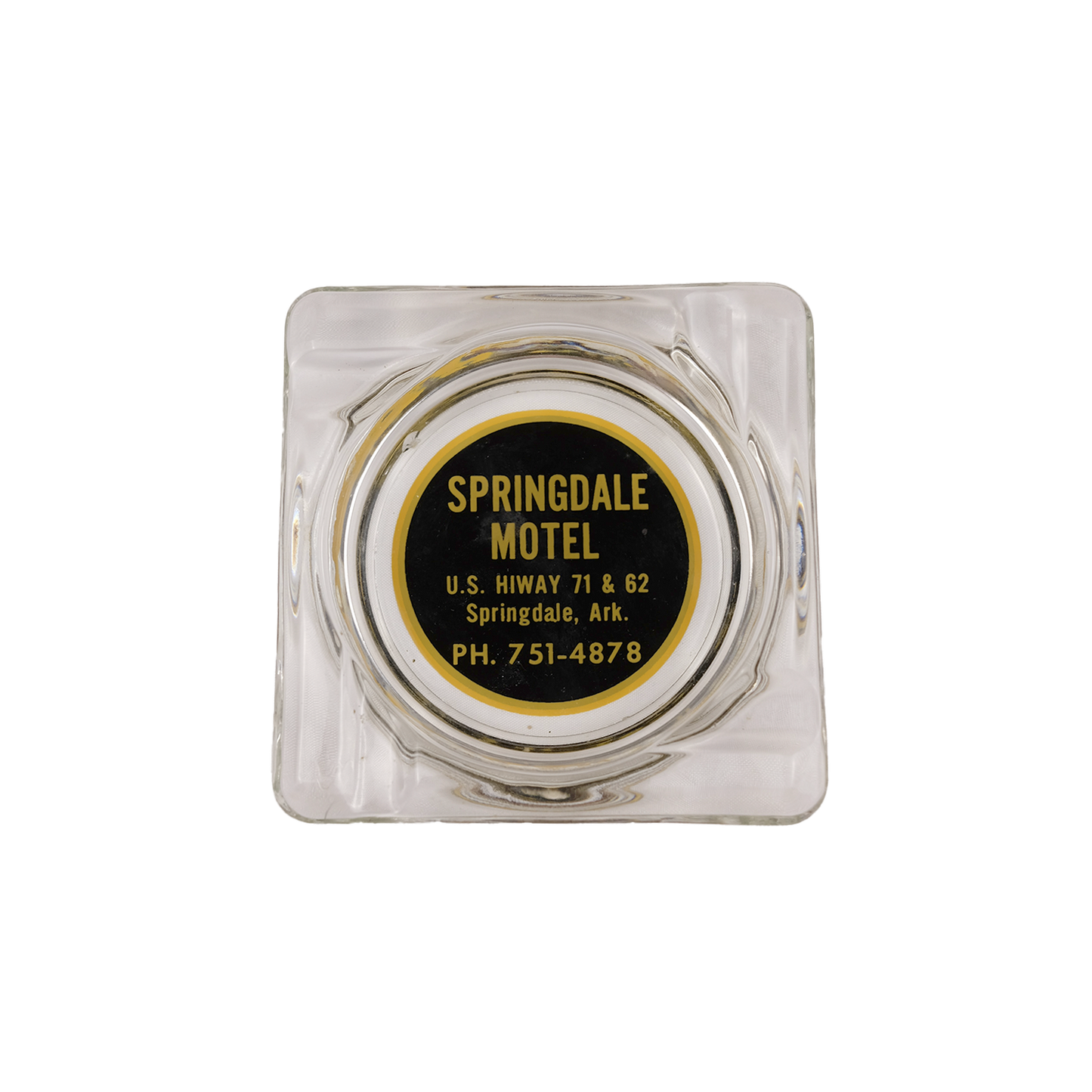 Springdale Motel Glass Ashtray