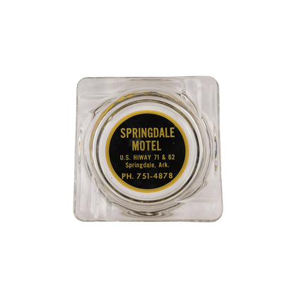 Springdale Motel Glass Ashtray