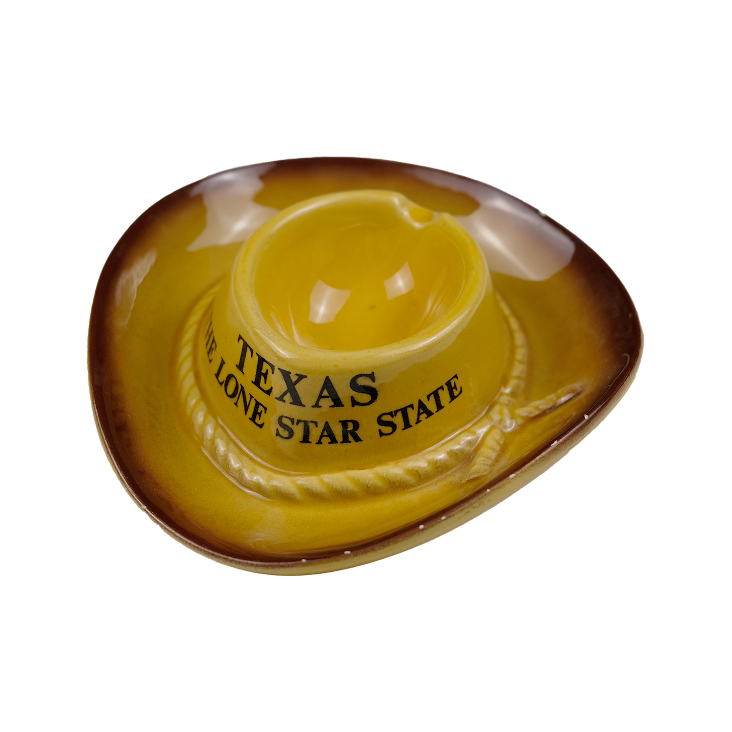 The Lone Star State Cowboy Hat Ceramic Ashtray