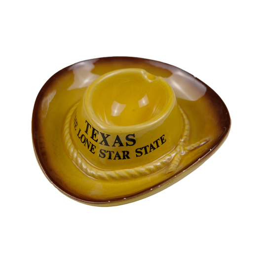 The Lone Star State Cowboy Hat Ceramic Ashtray