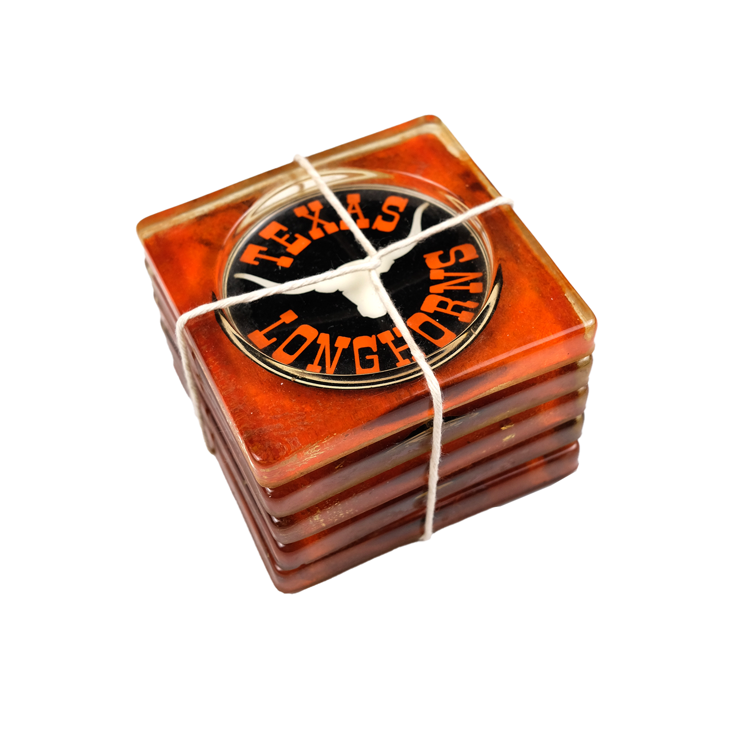 1970s Texas Longhorns Resin Coasters - Set of 5