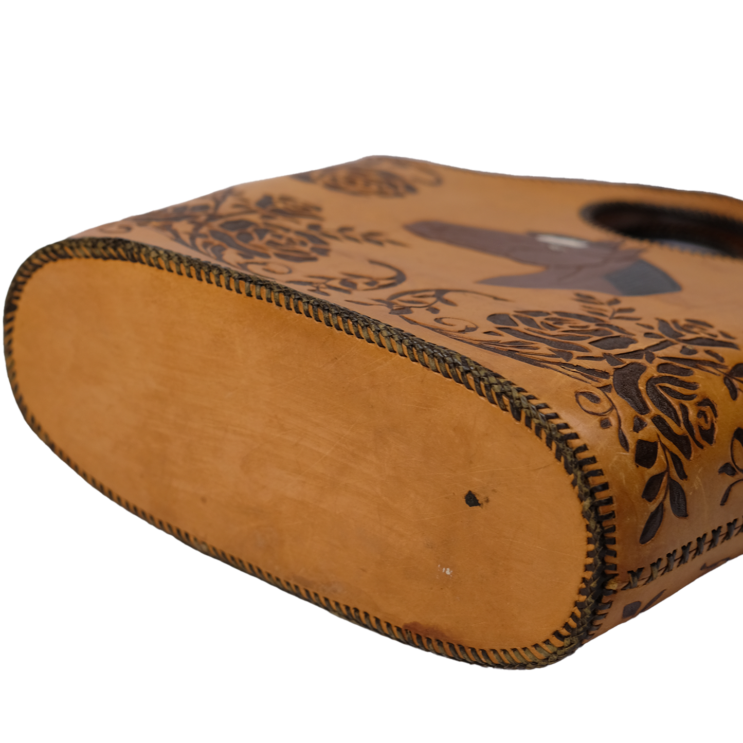 Tooled Leather Horse Tote