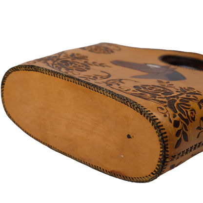 Tooled Leather Horse Tote