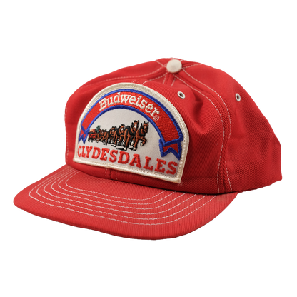 Vintage Budweiser Clydesdale Red Arch Trucker Cap