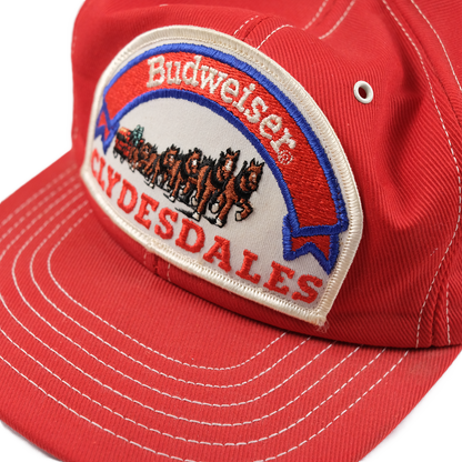 Vintage Budweiser Clydesdale Red Arch Trucker Cap