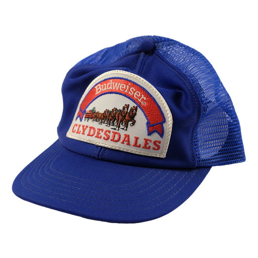Vintage Budweiser Clydesdale Blue Arch Trucker Cap