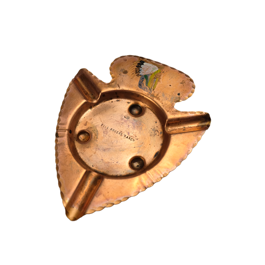 Will Rogers Ranch Arrowhead Copper Ashtray