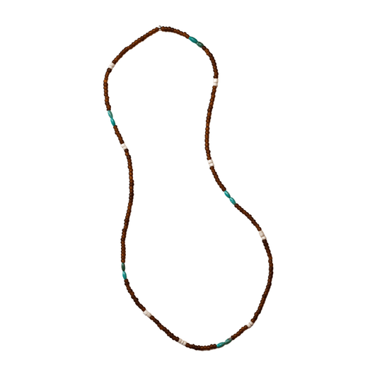 Brown Glass & Turquoise Trade Beads
