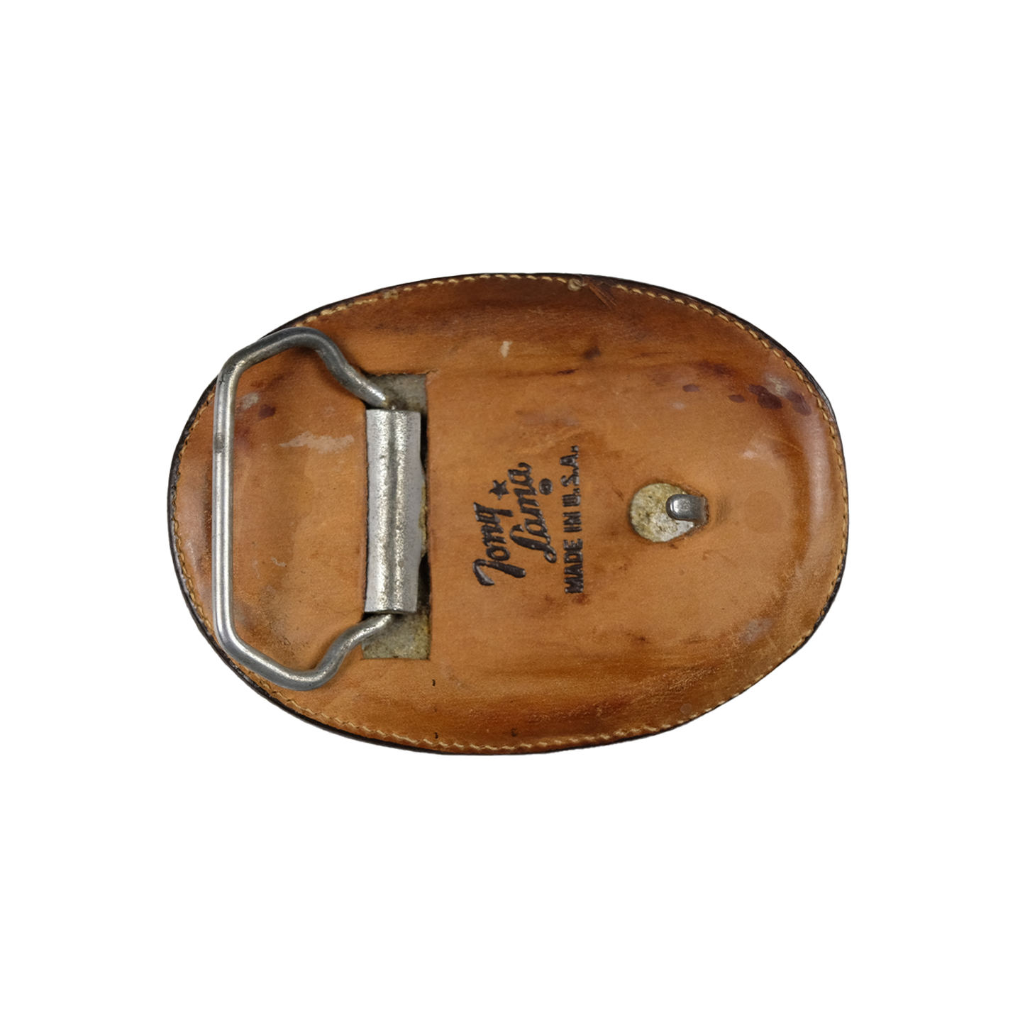 Tony Lama Truck Leather Belt Buckle