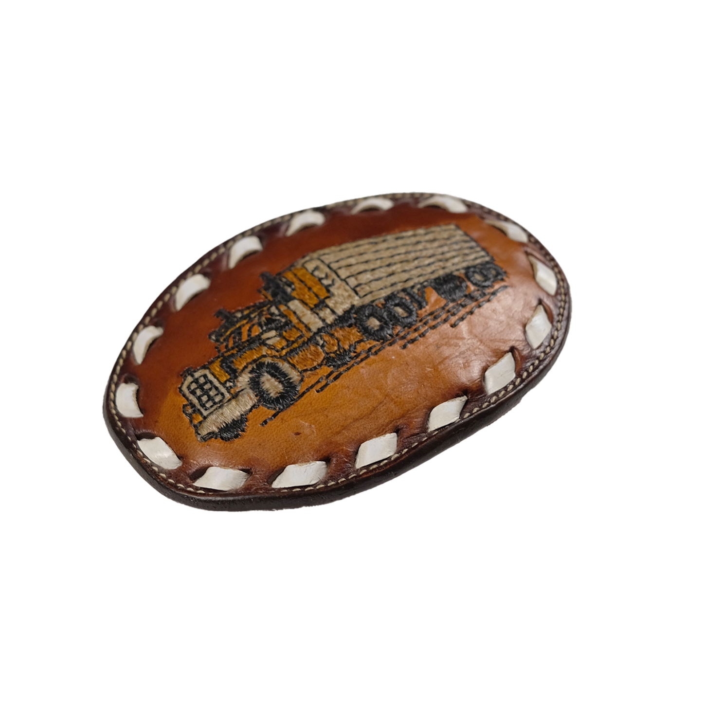 Tony Lama Truck Leather Belt Buckle