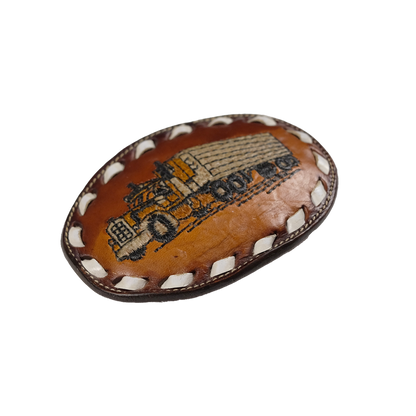 Tony Lama Truck Leather Belt Buckle